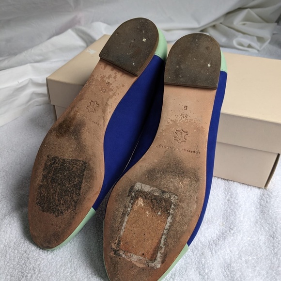 Loeffler Randall Ballet Flats size 8.5 in Cobalt and Tiffany Blue - Picture 6 of 6
